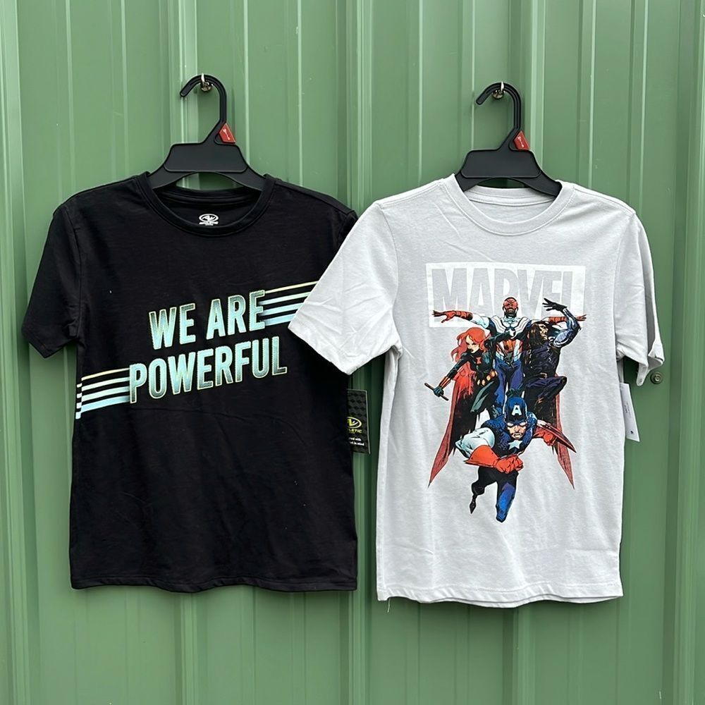 Superhero Graphic Short Sleeve T-Shirts 2-Pack Size M